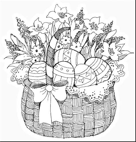 Easter Basket Coloring Pages For Adults