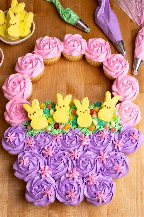 Easter Basket Cupcake Cake