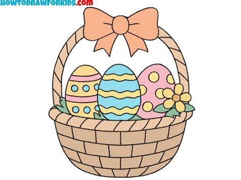Easter Basket Drawing Easy