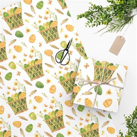 Easter Basket Wrapping Paper
