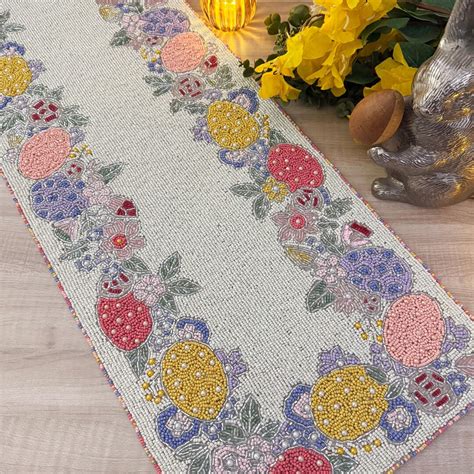 Easter Beaded Table Runner
