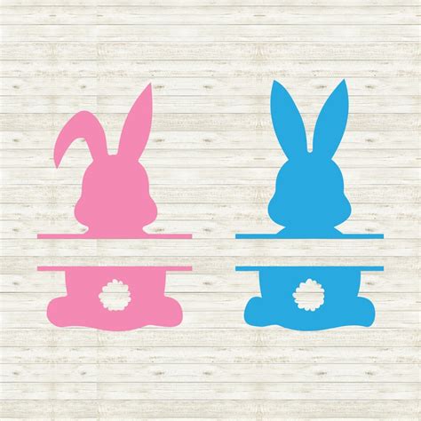 Easter Bunnies - Split monogram SVG
