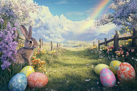 Easter Bunny Backdrop