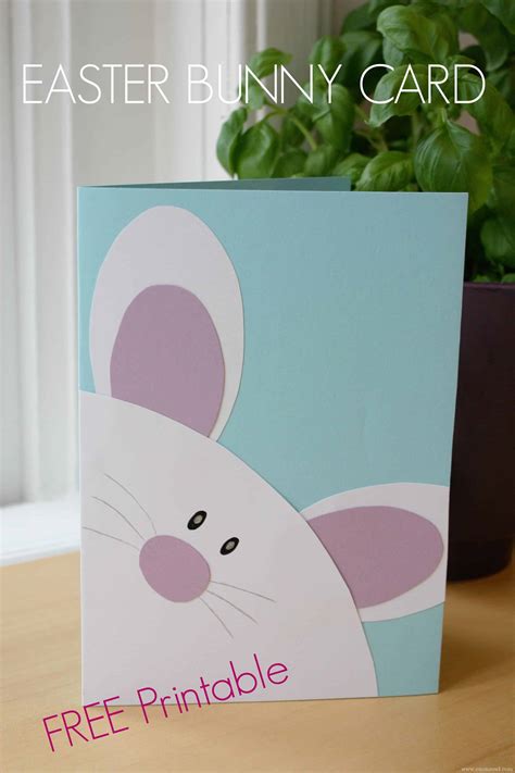 Easter Bunny Card Template Printable