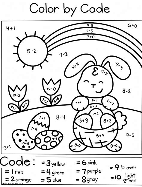 Easter Bunny Coloring By Number