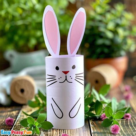 Easter Bunny Crafts Using Toilet Paper Rolls