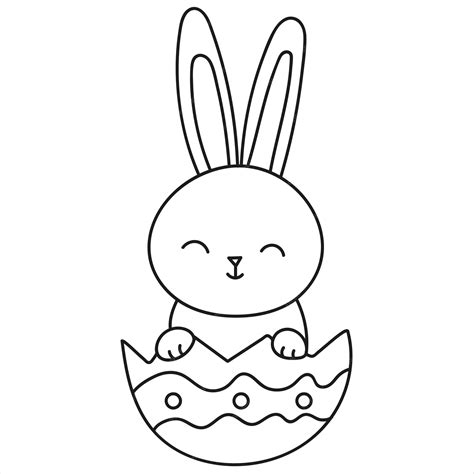 Easter Bunny Outline Drawing