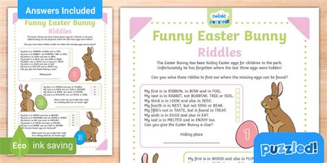 Easter Bunny Riddles