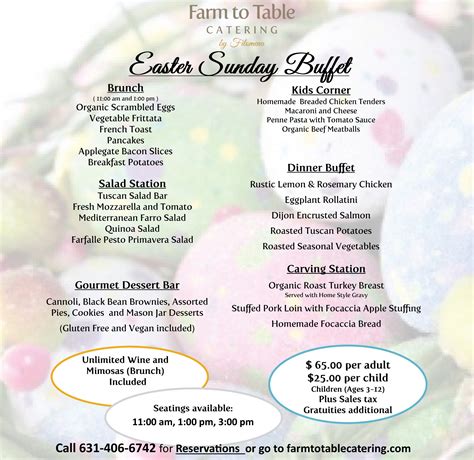 Easter Catering 2025