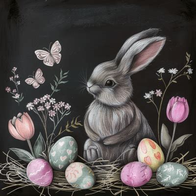 Easter Chalk Drawings