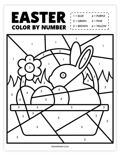 Easter Coloring Pages Color By Number