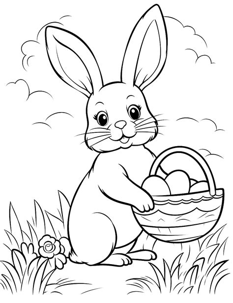 Easter Coloring Pages Rabbit