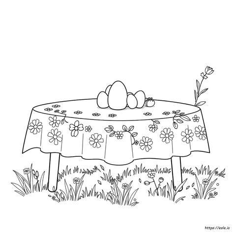 Easter Coloring Tablecloth