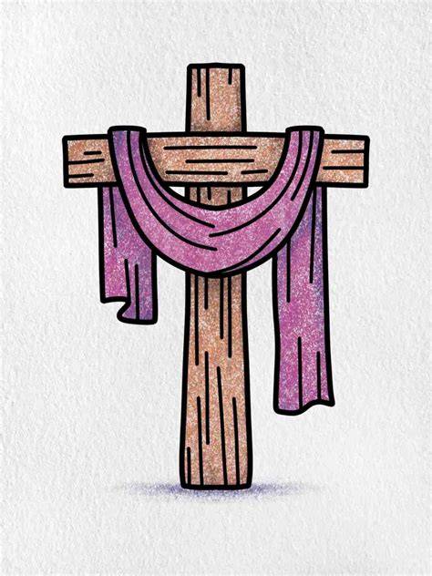 Easter Cross Drawing