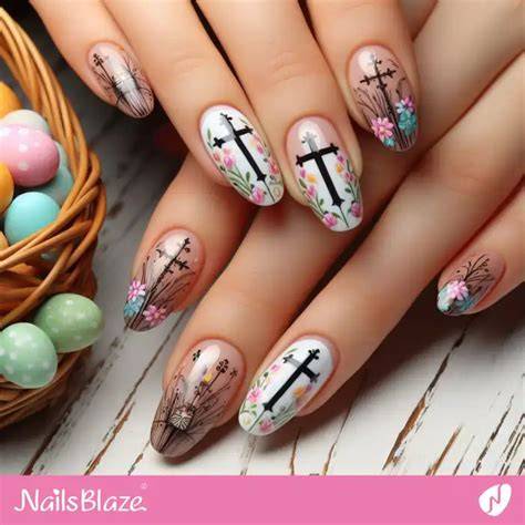 Easter Cross Nail Designs