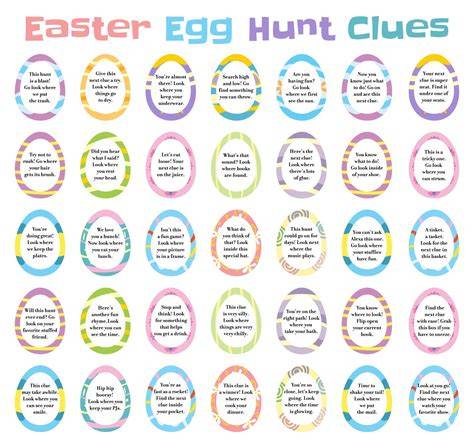 Easter Egg Clues