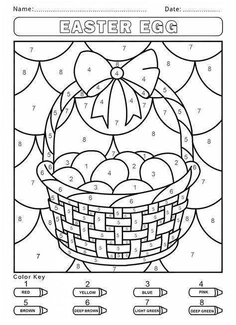 Easter Egg Color By Number
