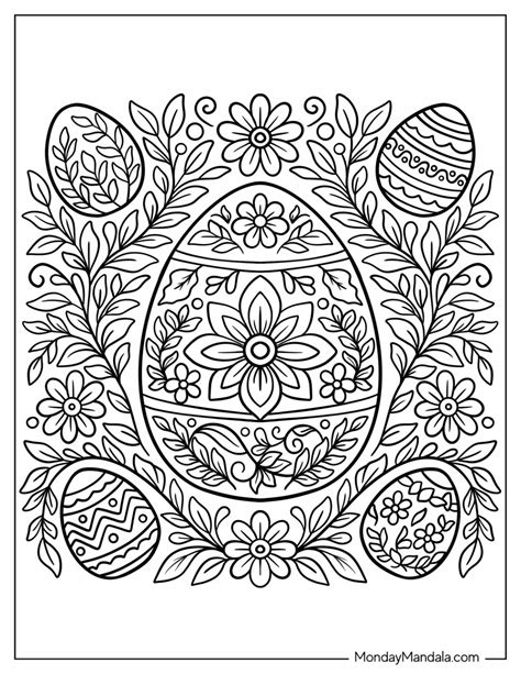 Easter Egg Coloring Printable With Room For Name
