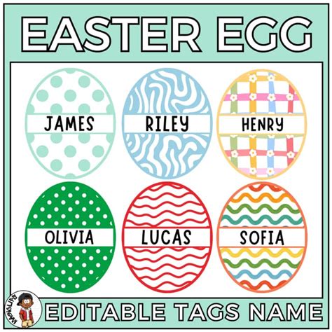 Easter Egg Name Tags