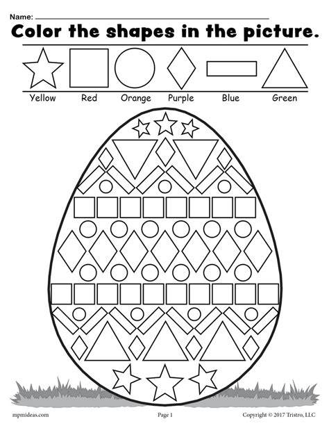 Easter Egg Worksheet