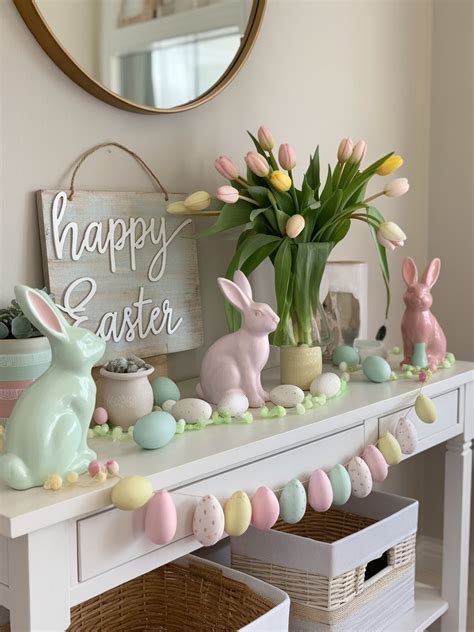 Easter Entryway Table Decor