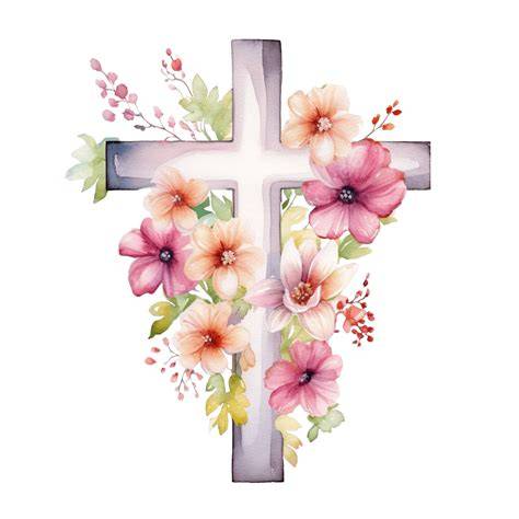 Easter Flowers And Cross