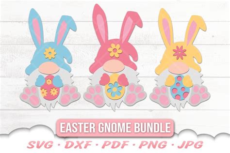 Eggs-cellent Easter Gnome SVG: Sprinkle Joy with a Whimsical Holiday Graphic