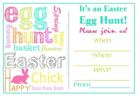 Easter Hunt Invitations