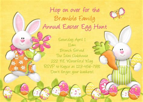 Easter Invitation Wording