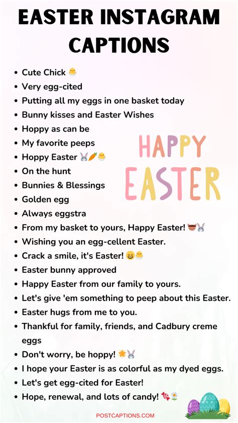 Easter Post Captions