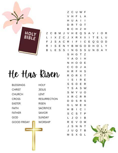 Easter Religious Word Search