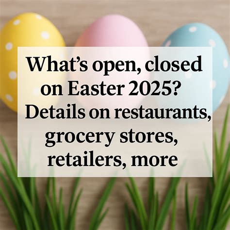 Easter Restaurants 2025
