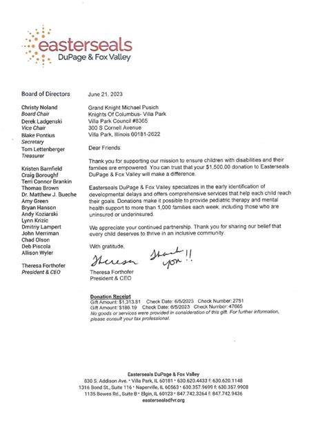 Easter Seals Address