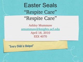 Easter Seals Respite Care