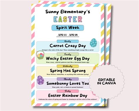 Easter Spirit Week