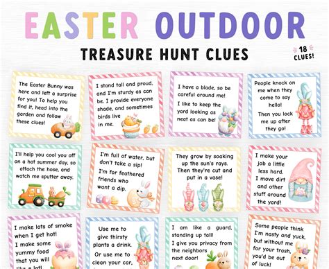 Easter Treasure Hunt Clues