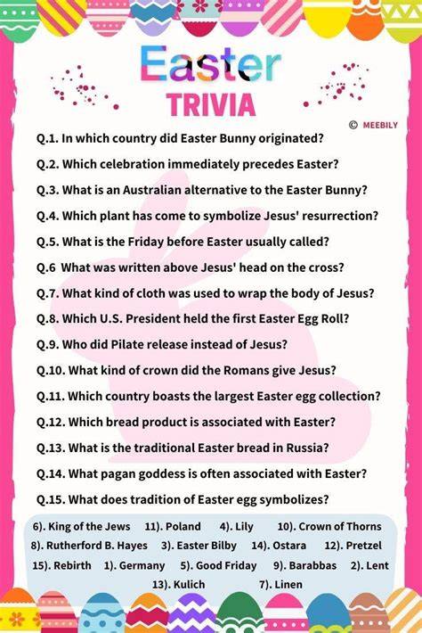 Easter Trivia Questions Answers