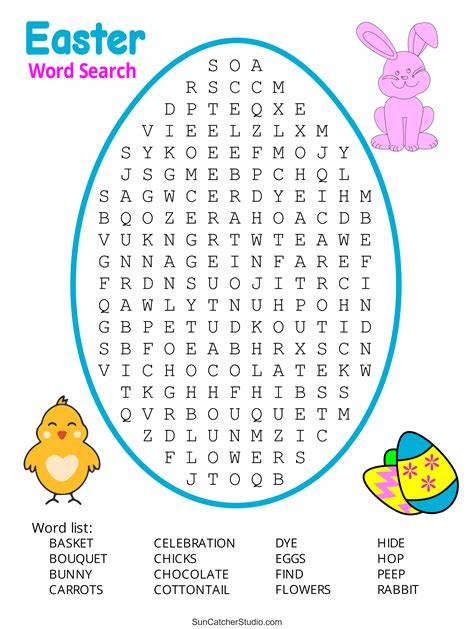 Easter Word Search Free Printable Pdf
