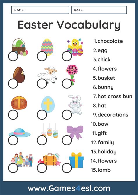 Easter Worksheets For Kids
