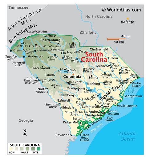 Eastern South Carolina Map
