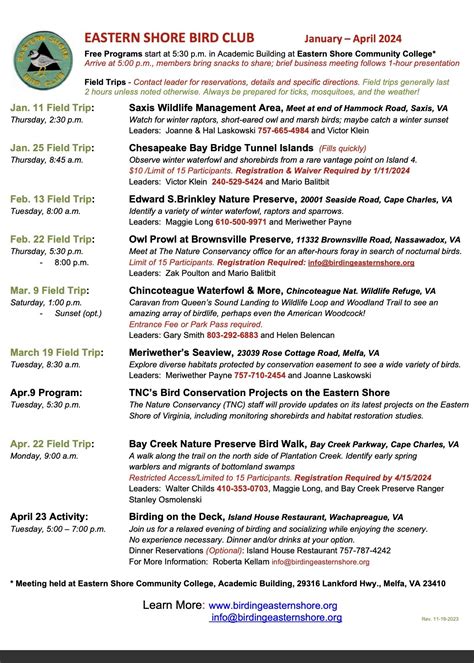 Eastern Shore Events 2017 2024