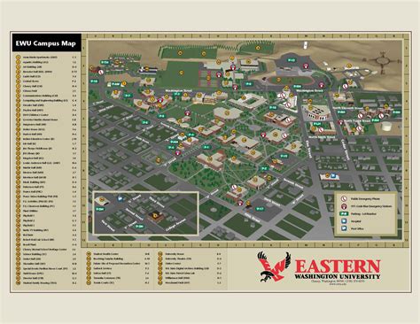 Eastern Washington University Campus Map Map Vector