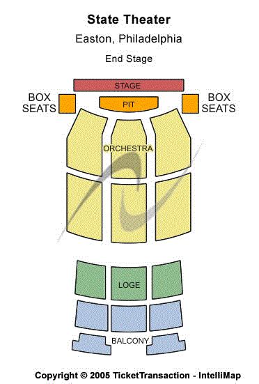 Easton State Theater Seating Chart