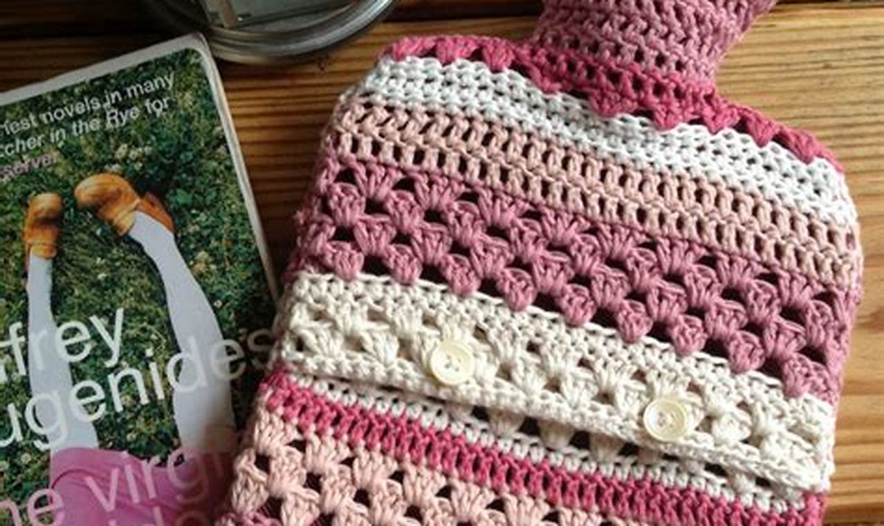 Easy Crochet Hot Water Bottle Cover Pattern Free