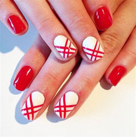 Easy Red And White Nails Tutorial In 2023