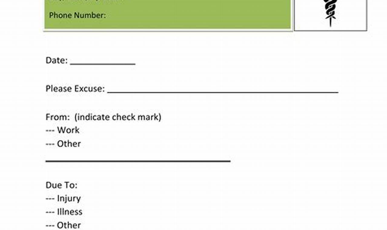 Easy-to-Use Doctor Note Template