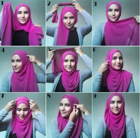 Easy 3 Steps Hijab Tutorial Hijab Tutorials Pinterest