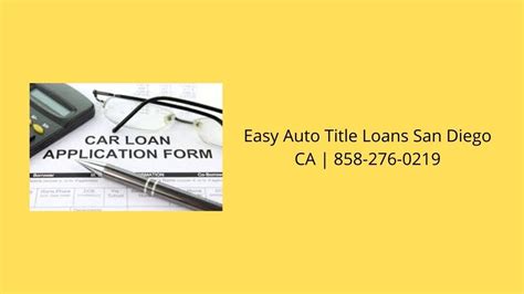 Easy Auto Title Loan