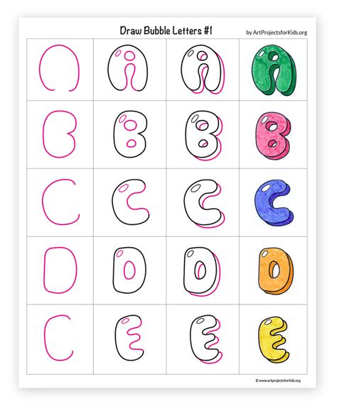 Easy Bubble Letter Tutorial