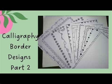 Easy Calligraphy Border Designs
